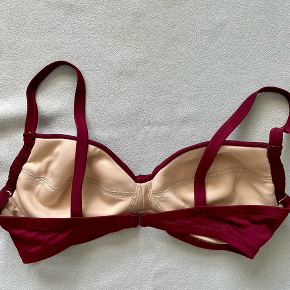 FINAL SALE $9 // J. CREW Burgundy Bikini Top No Underwire Push-Up - Picture 14 of 14